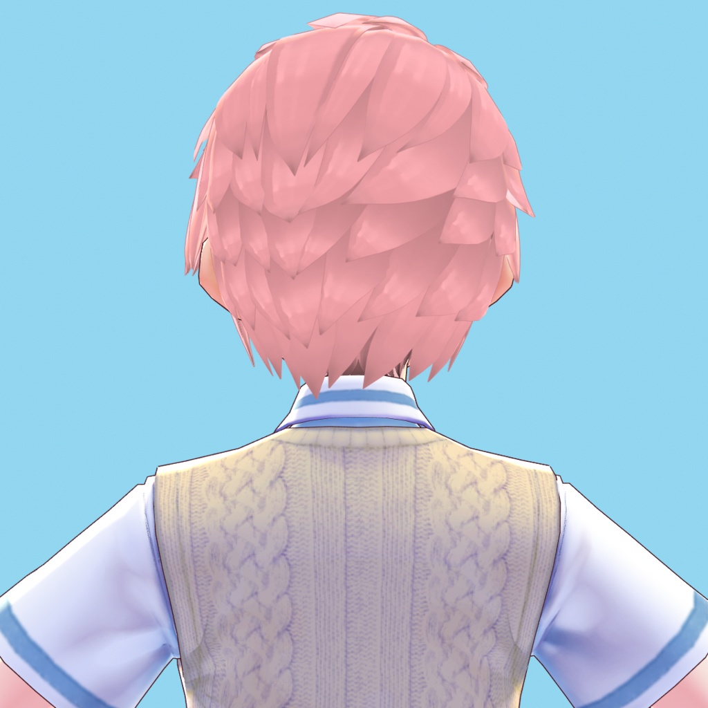 【VRoid 旧Ver】男女兼用ショートレイヤーMk-II【ヘアプリセット】