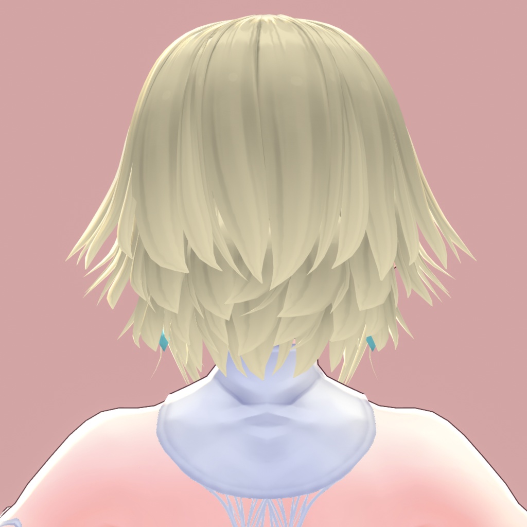 【VRoid 旧Ver】イヤリング付き外ハネショート【ヘアプリセット】