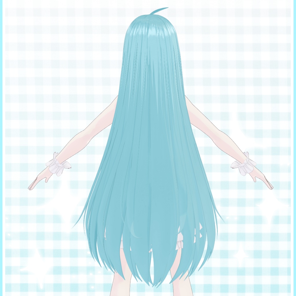 【VRoid 旧Ver】ロングヘアMk-III【ヘアプリセット】