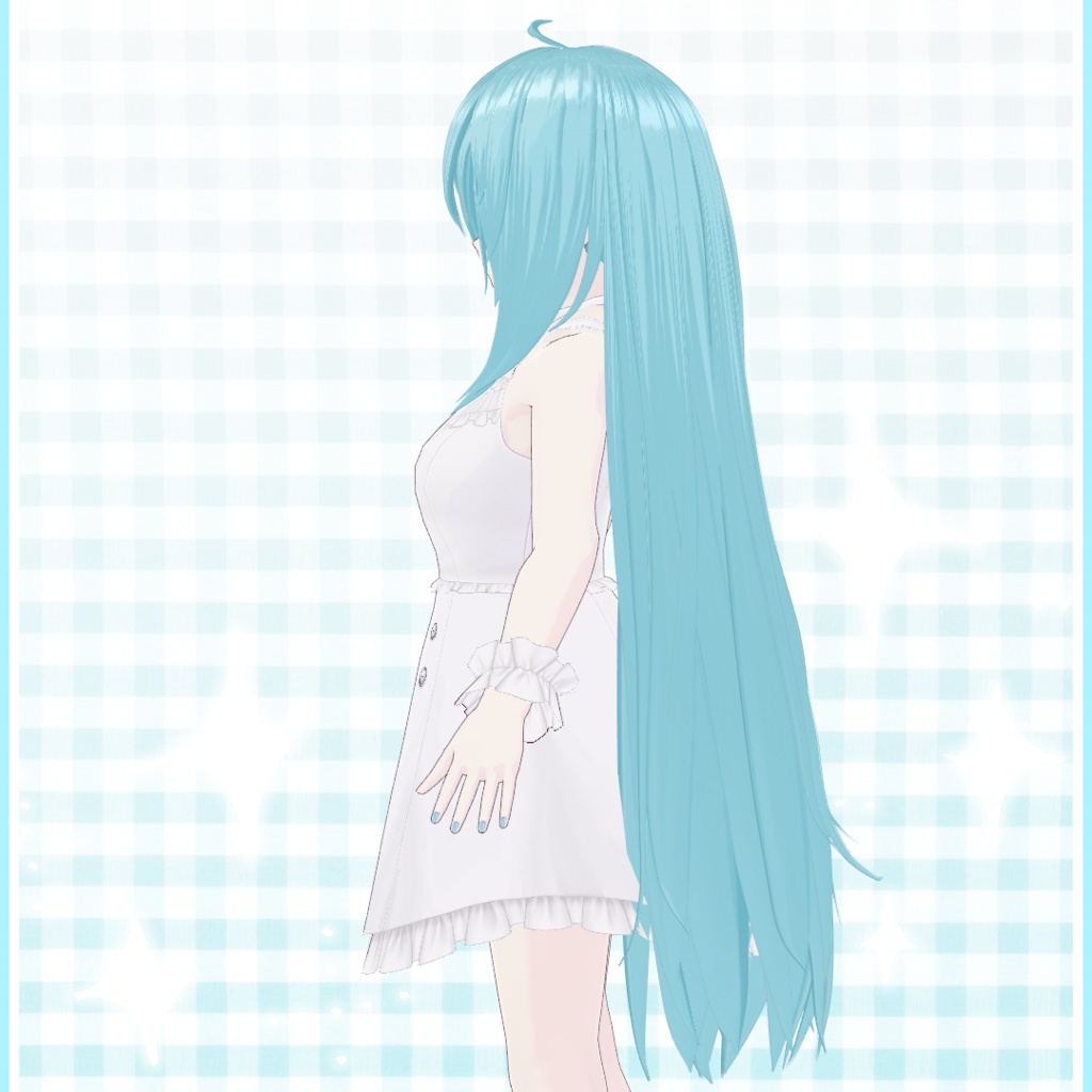 【VRoid 旧Ver】ロングヘアMk-III【ヘアプリセット】