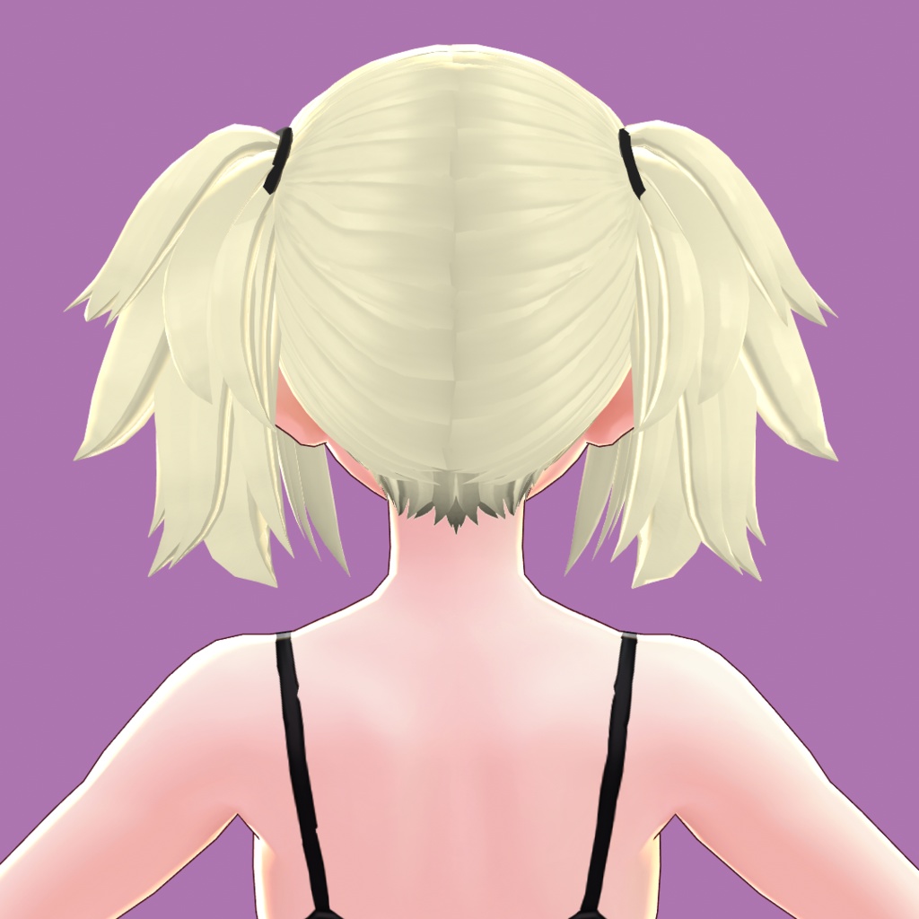 【VRoid】ミドルツインテール【カスタムアイテム】