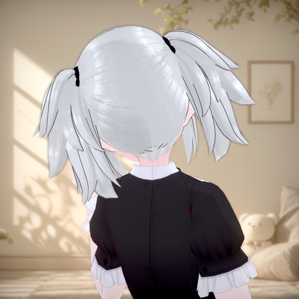 【VRoid】ミドルツインテール【カスタムアイテム】