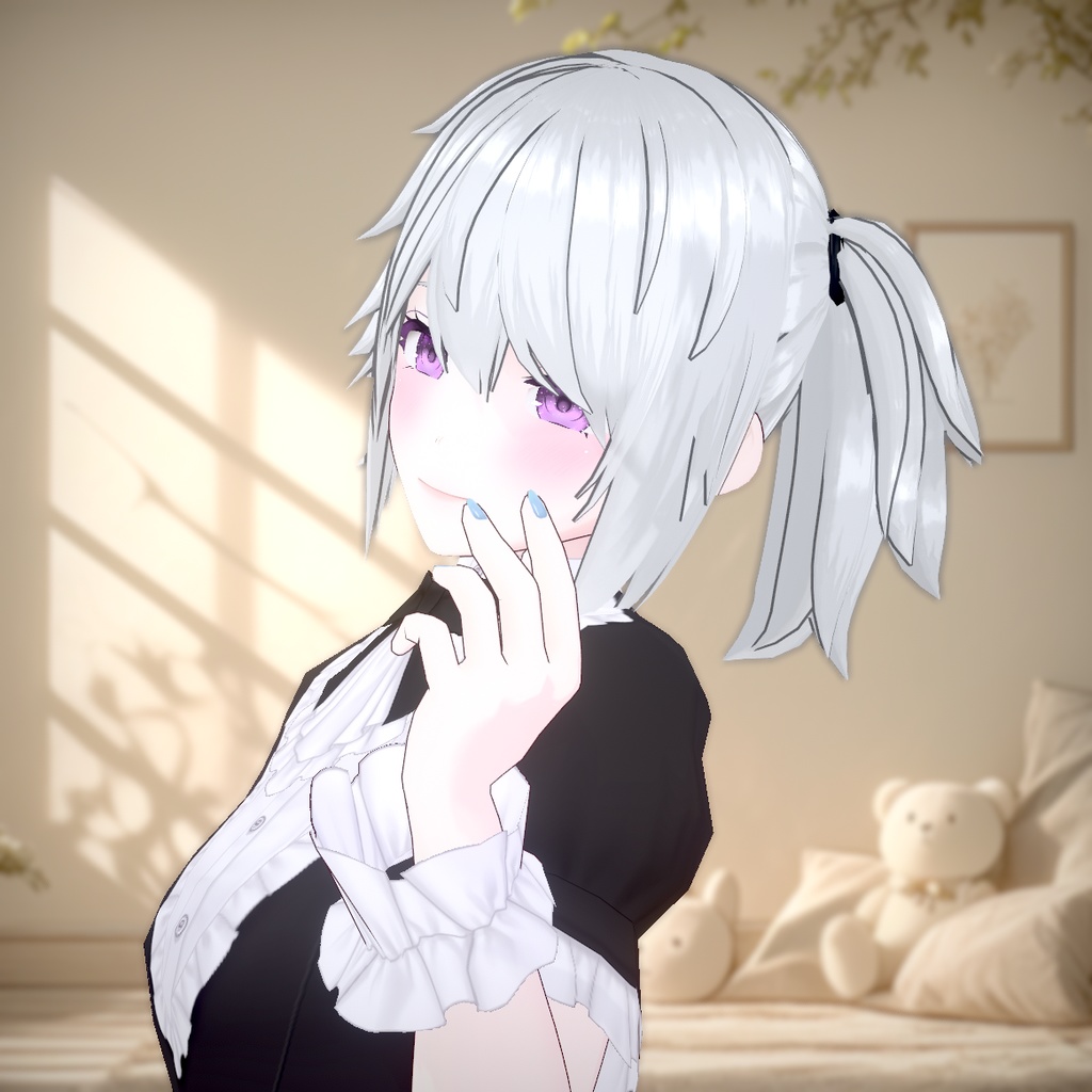 【VRoid】ミドルツインテール【カスタムアイテム】