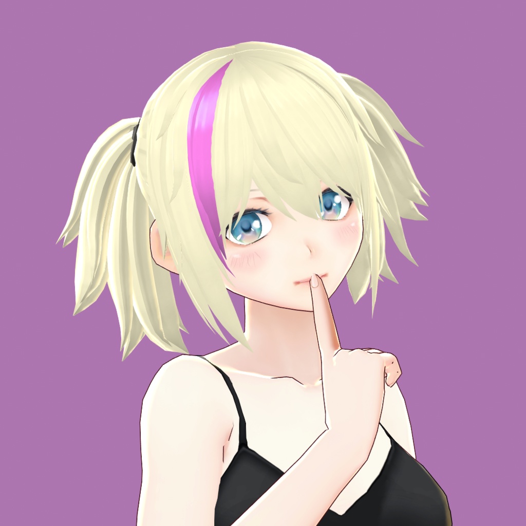 【VRoid】ミドルツインテール【カスタムアイテム】