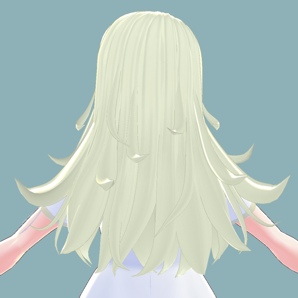 【VRoid 旧Ver】花付き外ハネロング【ヘアプリセット】