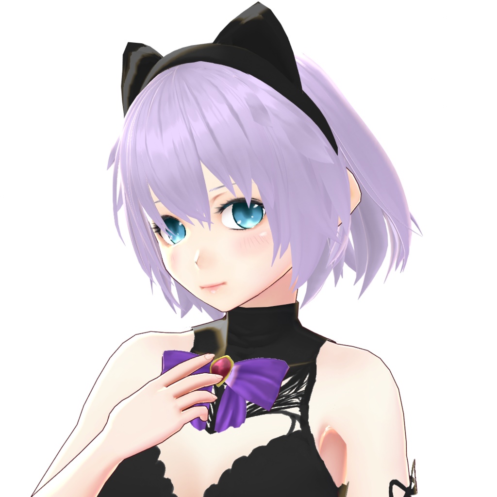 【VRoid 旧Ver】猫耳ヘアバンド付きショート【ヘアプリセット】