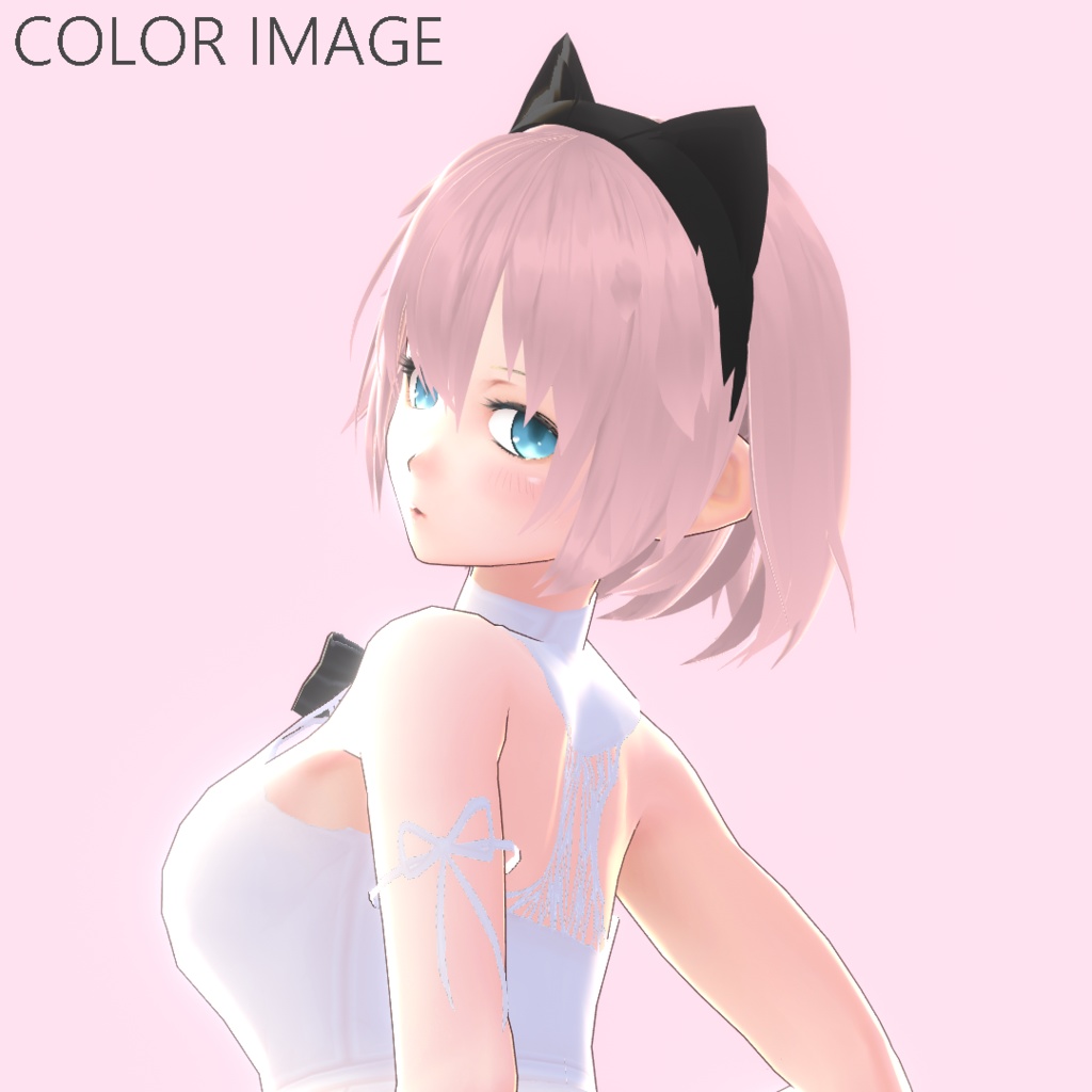 【VRoid 旧Ver】猫耳ヘアバンド付きショート【ヘアプリセット】