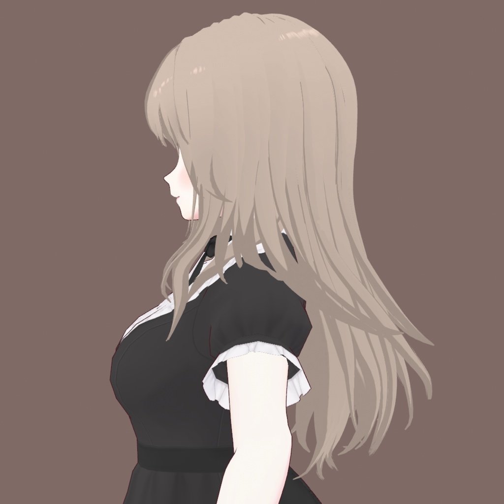 【VRoid】ウェーブロングヘアー【hair preset】