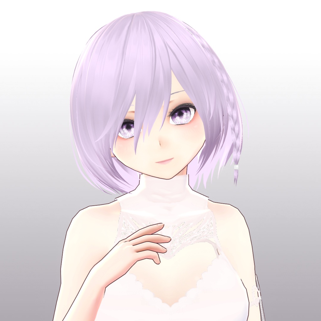 【VRoid】編み込み付きショートボブ【β版】