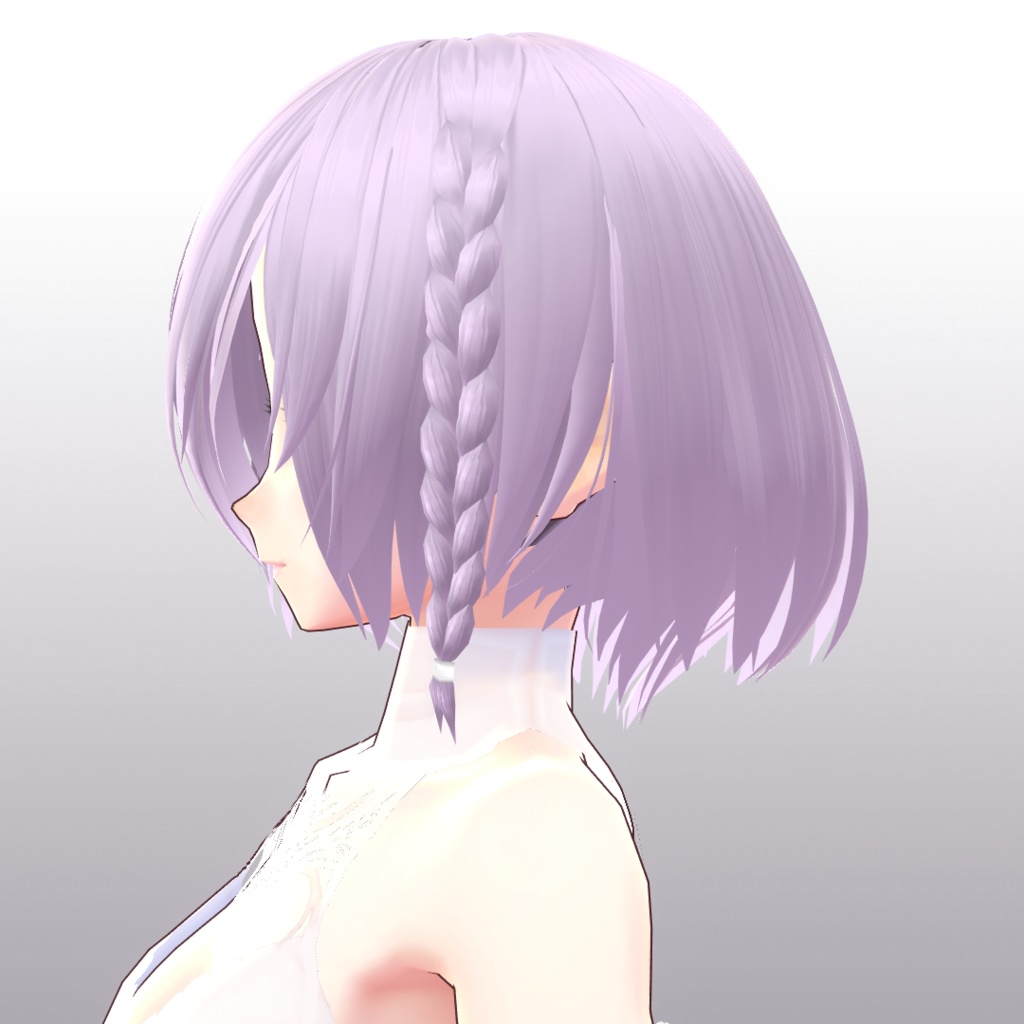 【VRoid】編み込み付きショートボブ【β版】