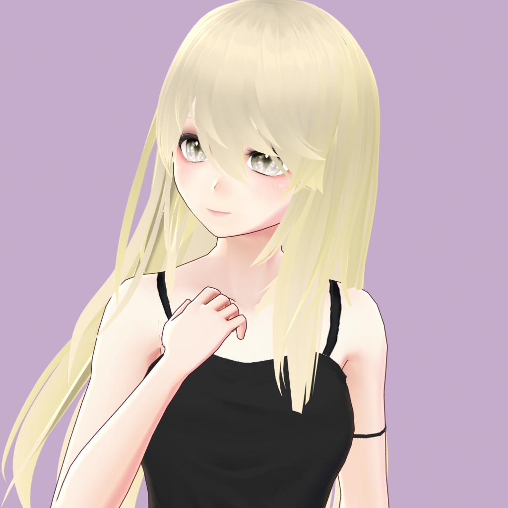 【VRoid 旧Ver】前髪長めロングヘア【ヘアプリセット】