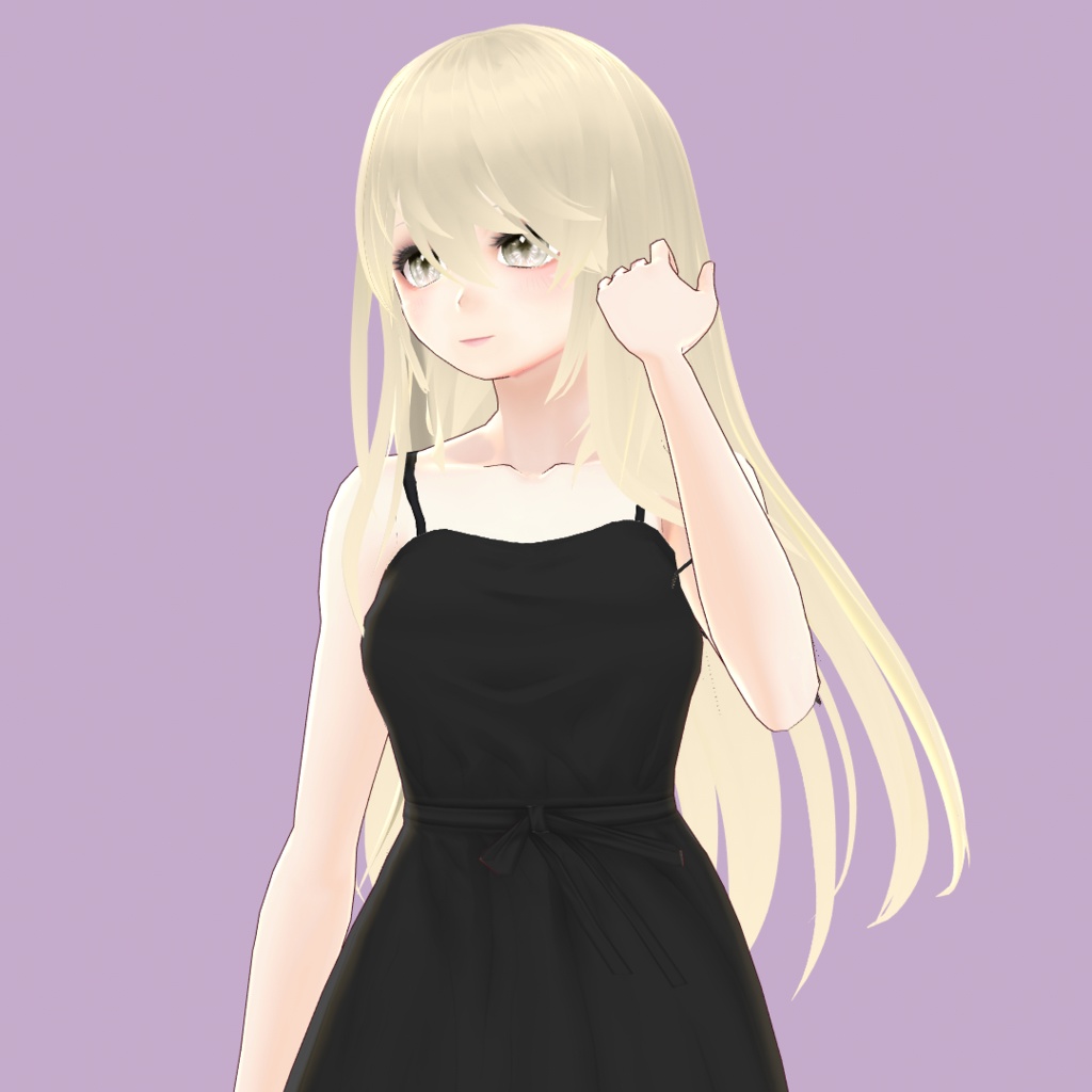 【VRoid 旧Ver】前髪長めロングヘア【ヘアプリセット】