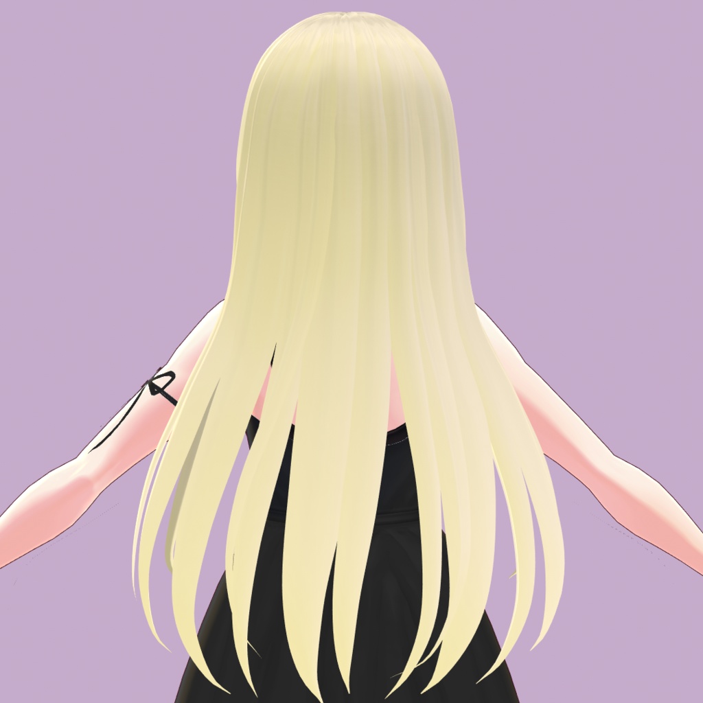 【VRoid 旧Ver】前髪長めロングヘア【ヘアプリセット】