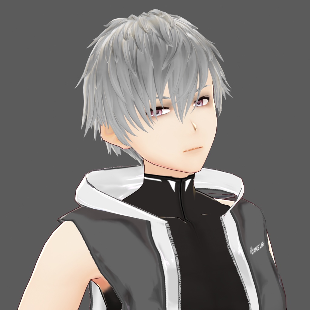 【VRoid 旧Ver】外ハネショート2(男性用)【ヘアプリセット】