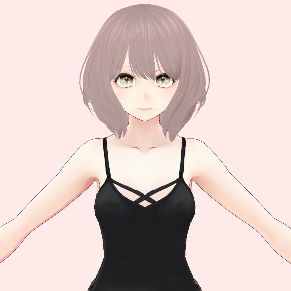 【Vroid】2Wayふんわりおさげ_ボブ【ヘアプリセット】