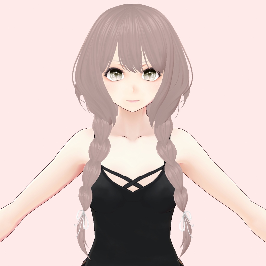 【Vroid】2Wayふんわりおさげ_ボブ【ヘアプリセット】