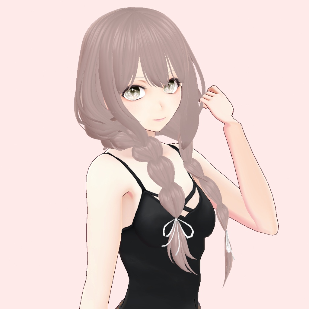 【Vroid】2Wayふんわりおさげ_ボブ【ヘアプリセット】