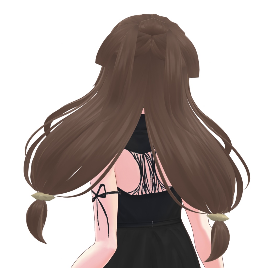 【VRoidファイル】ボリュームおさげヘア【ヘアプリセット】