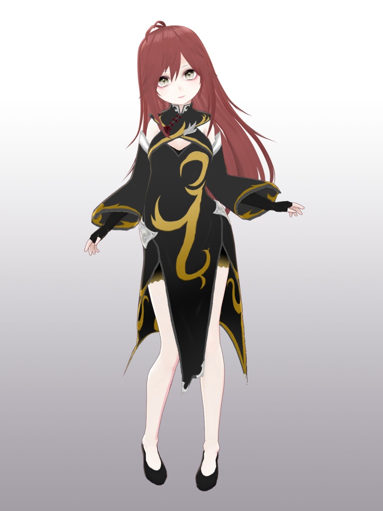 【VRoid 旧Ver】チャイナ風道着セット【テクスチャ】