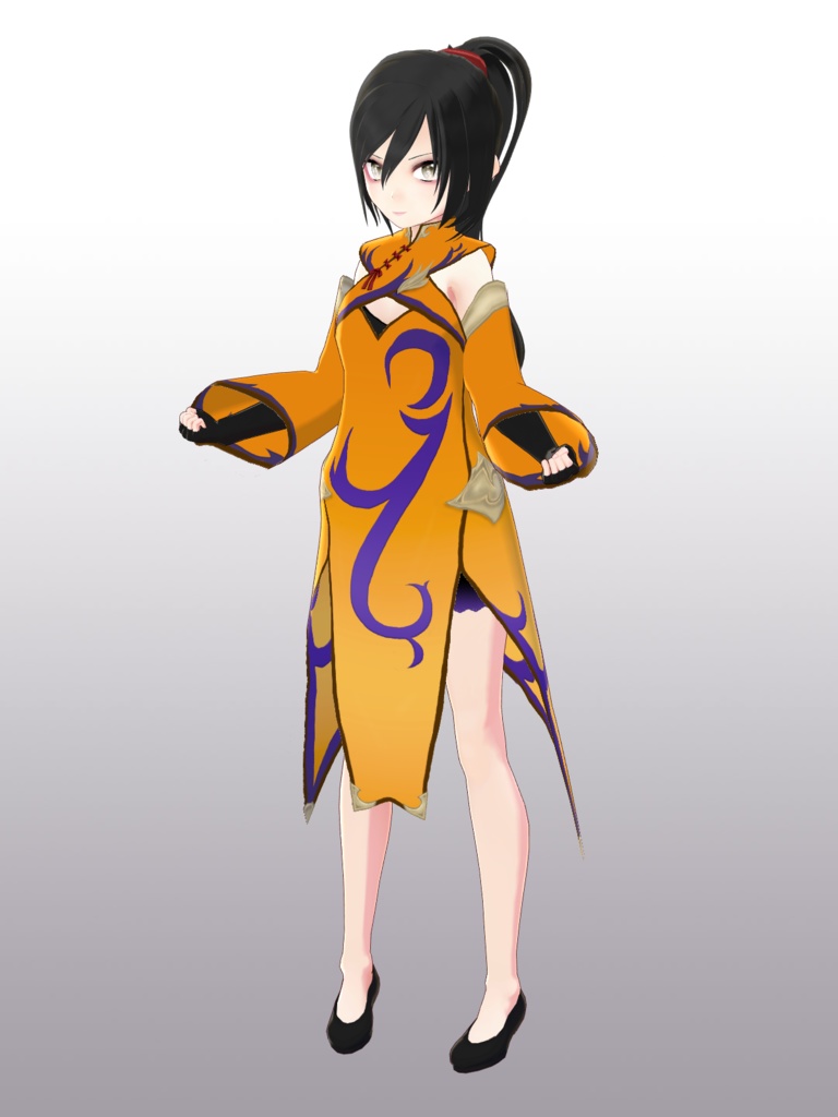 【VRoid 旧Ver】チャイナ風道着セット【テクスチャ】