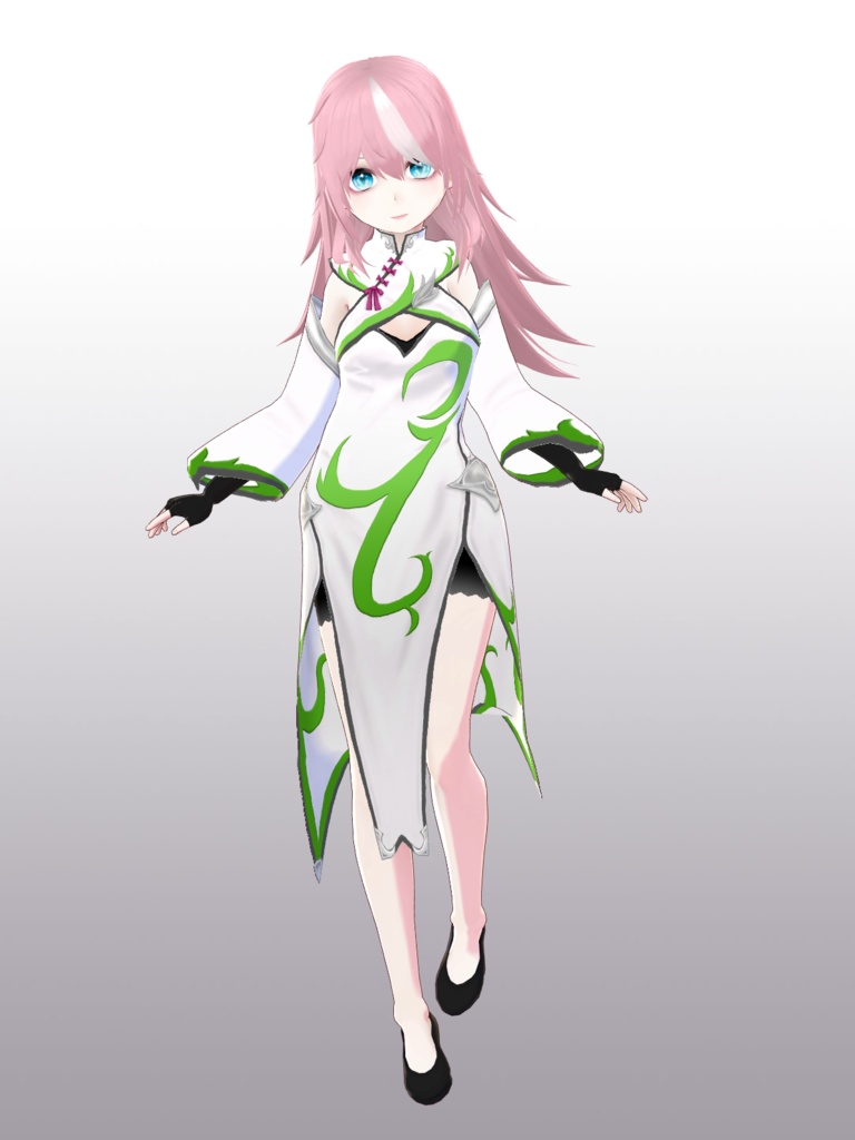 【VRoid 旧Ver】チャイナ風道着セット【テクスチャ】