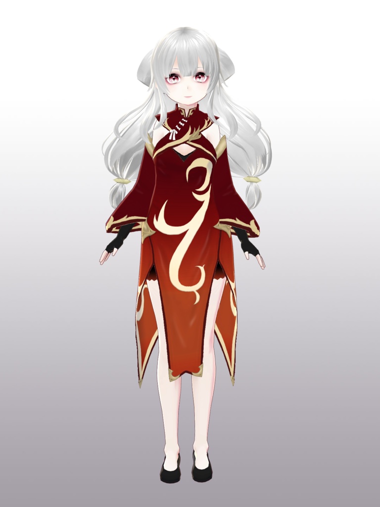 【VRoid 旧Ver】チャイナ風道着セット【テクスチャ】