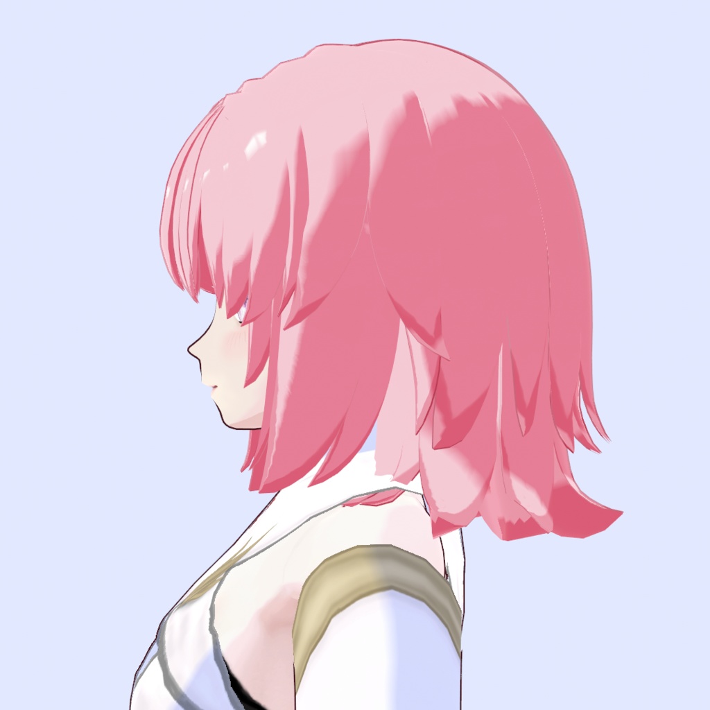 【VRoid正式版】セミロング4【ヘアプリセット】