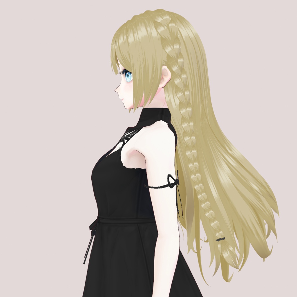 【VRoid正式版】編み込みロングヘア【ヘアプリセット】