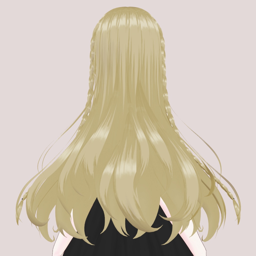 【VRoid正式版】編み込みロングヘア【ヘアプリセット】