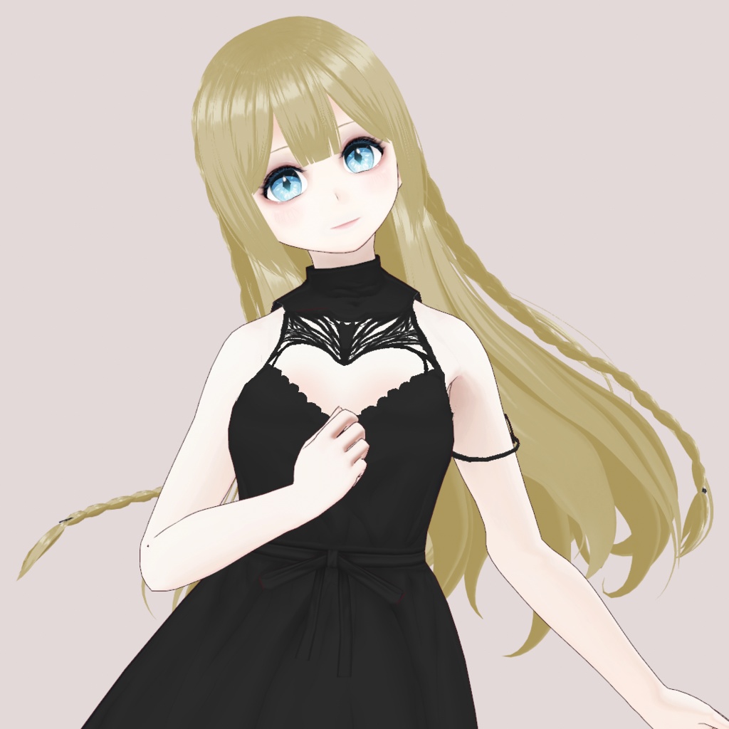 【VRoid正式版】編み込みロングヘア【ヘアプリセット】