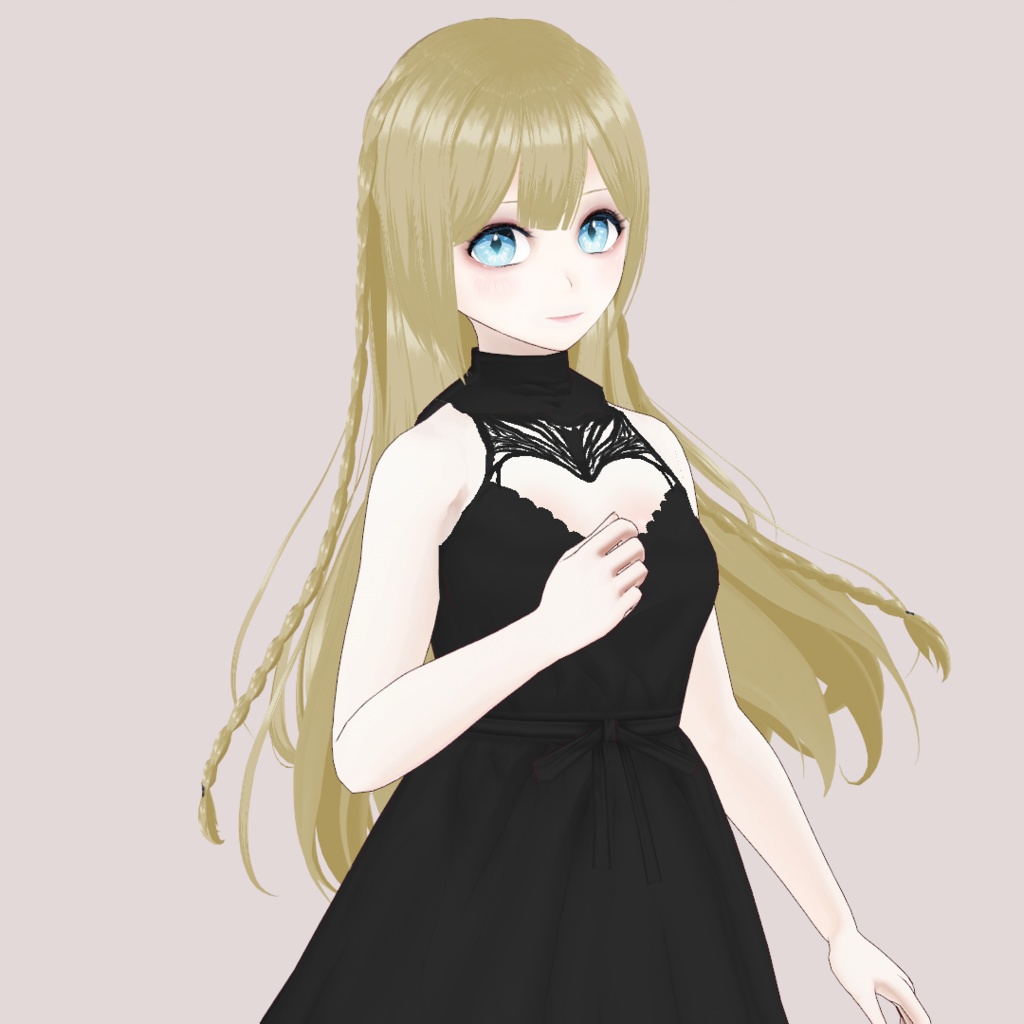 【VRoid正式版】編み込みロングヘア【ヘアプリセット】