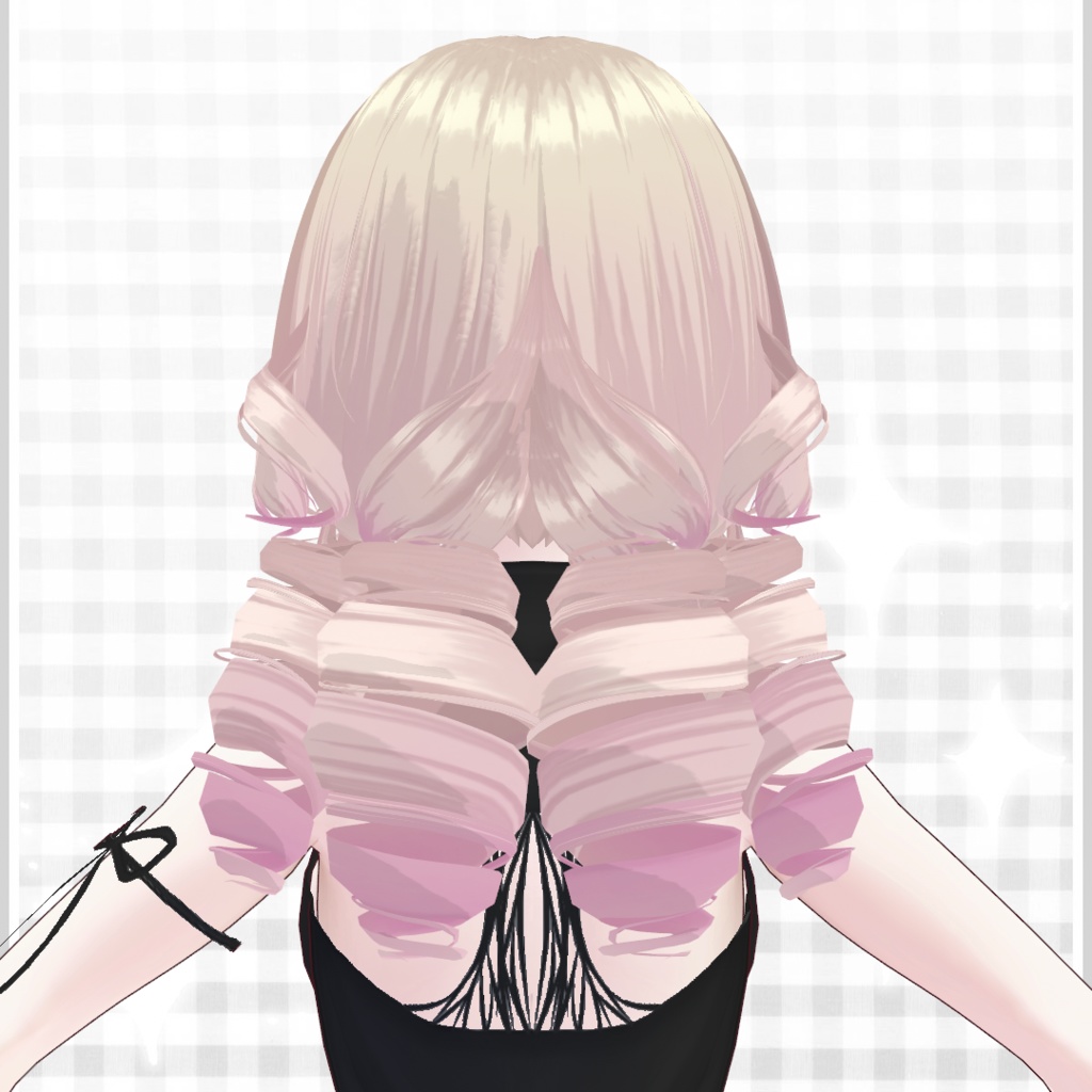 【VRoid正式版】ロングロールヘアー【ヘアプリセット】