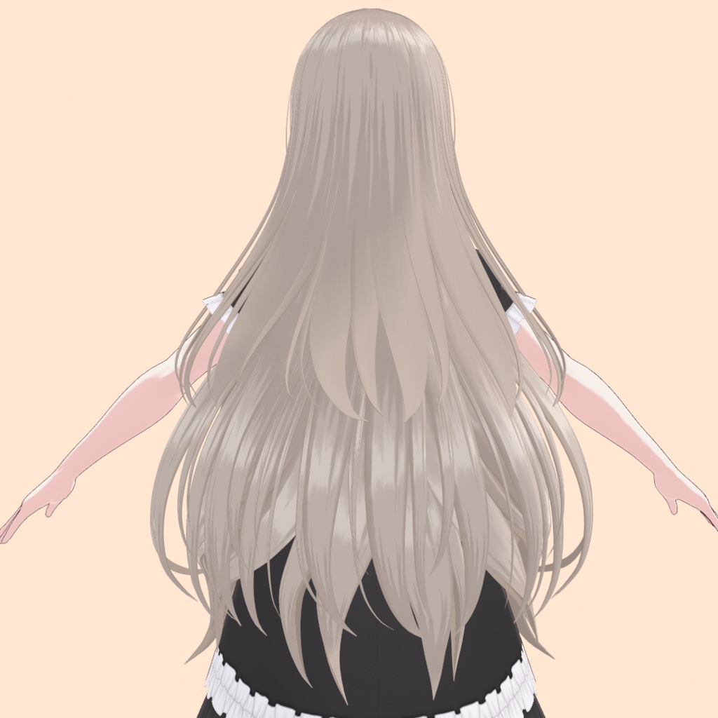 【VRoid】おでこ出しロングヘア【ヘアープリセット】