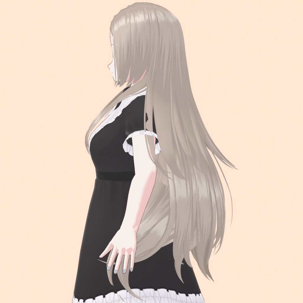 【VRoid】おでこ出しロングヘア【ヘアープリセット】