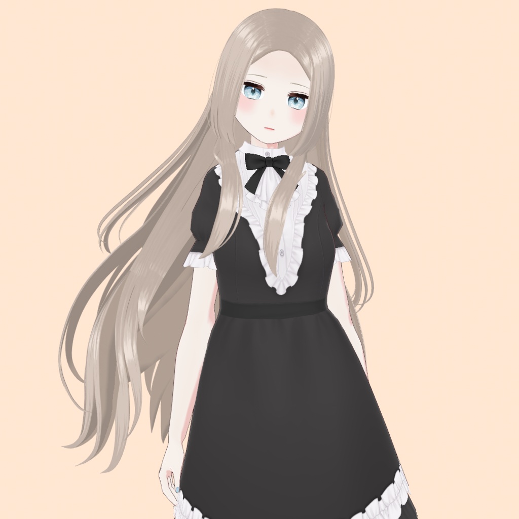 【VRoid】おでこ出しロングヘア【ヘアープリセット】