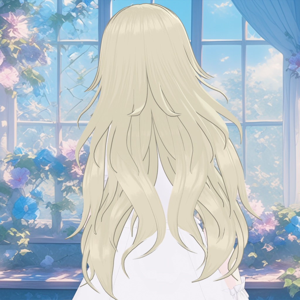 【VRoid】ロングナチュラルウェーブ【ヘアープリセット】