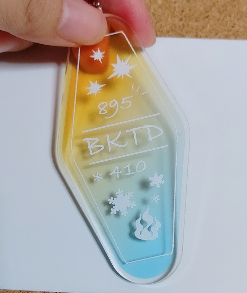 モーテルキーアクリルキーホルダー