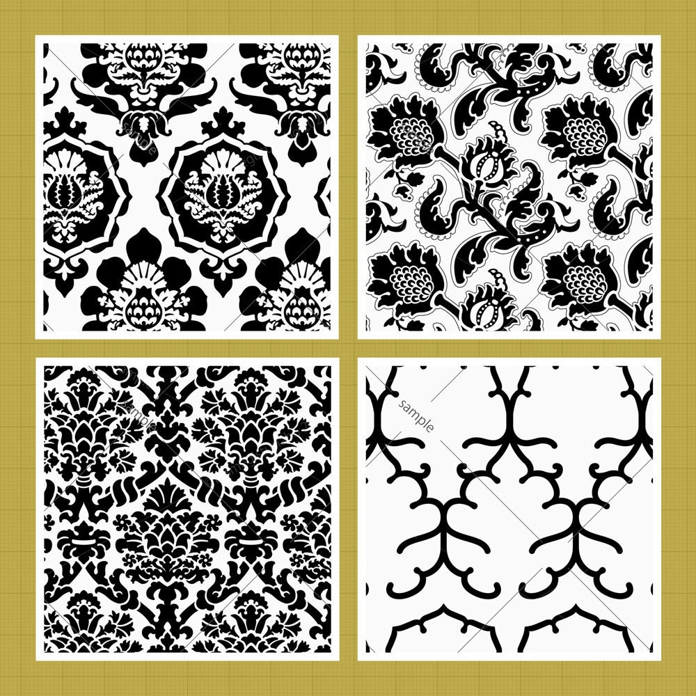 クラシック・ダマスク柄パターン素材集1