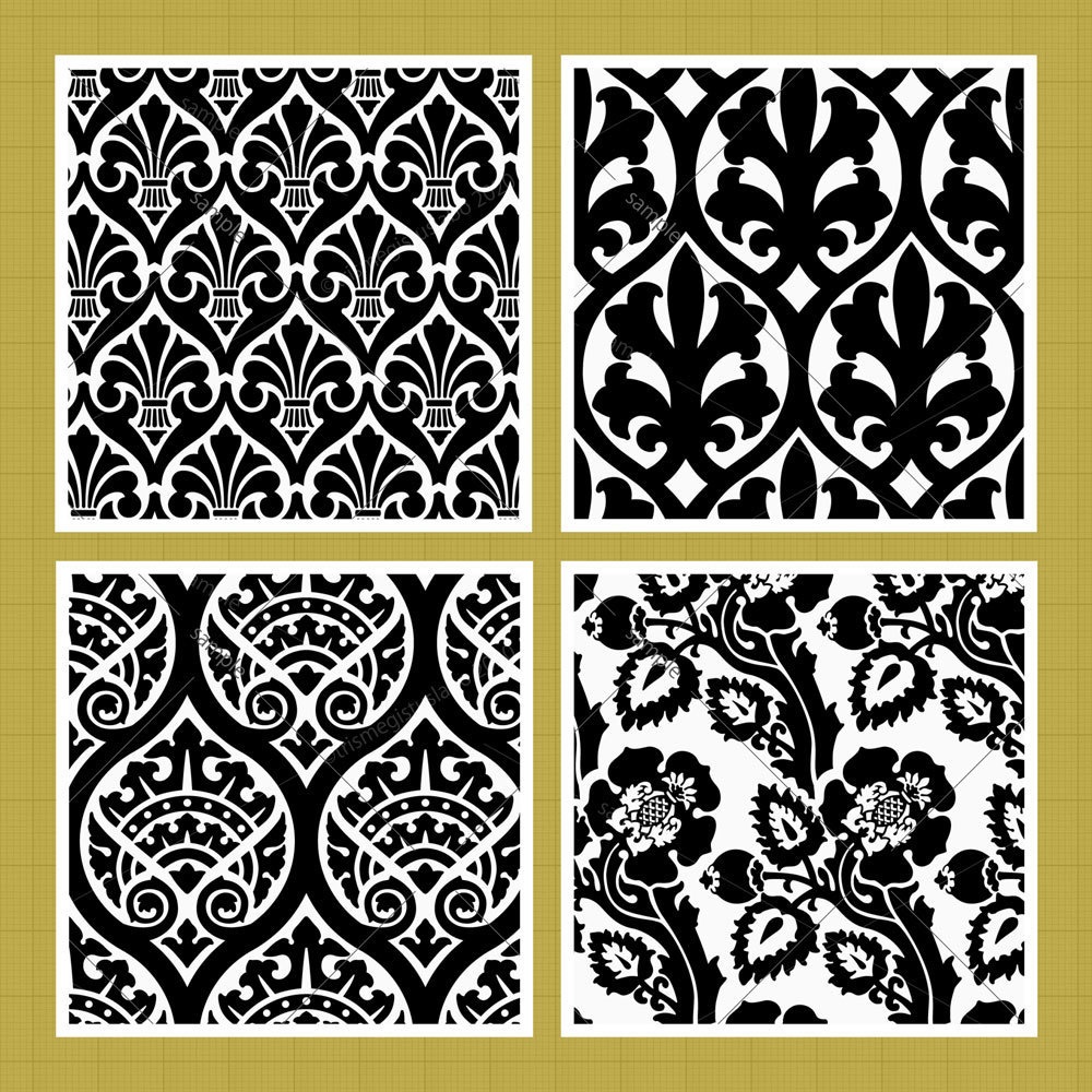 クラシック・ダマスク柄パターン素材集1