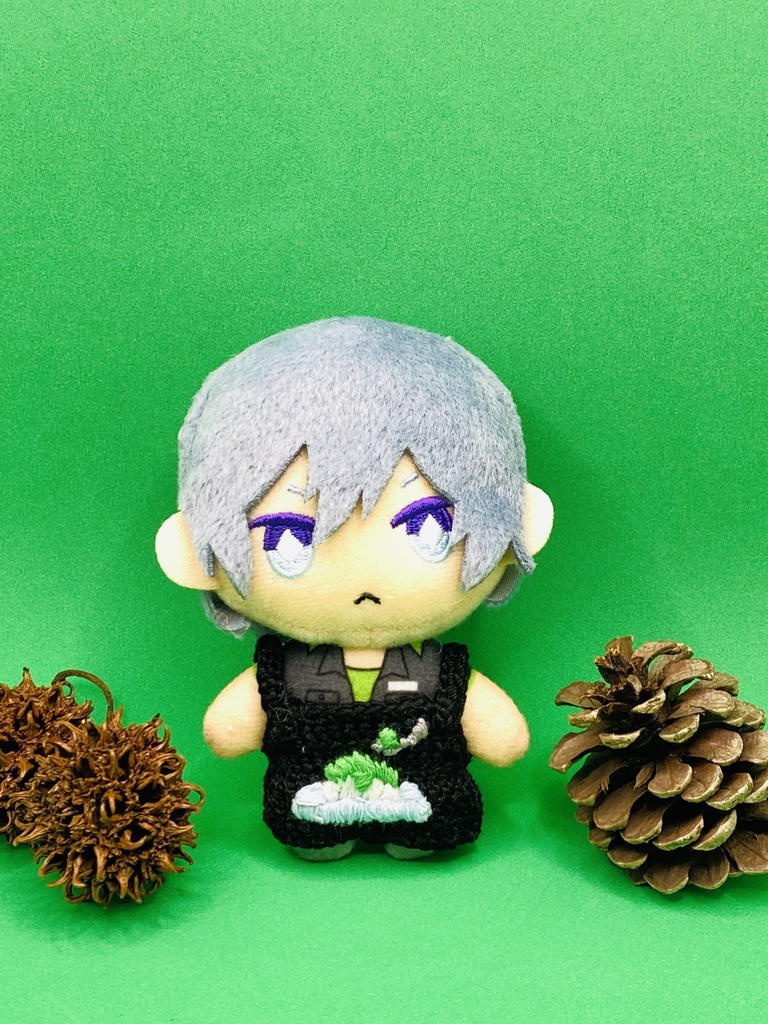 ゆる〜い刺繍のサロペット “かき氷”