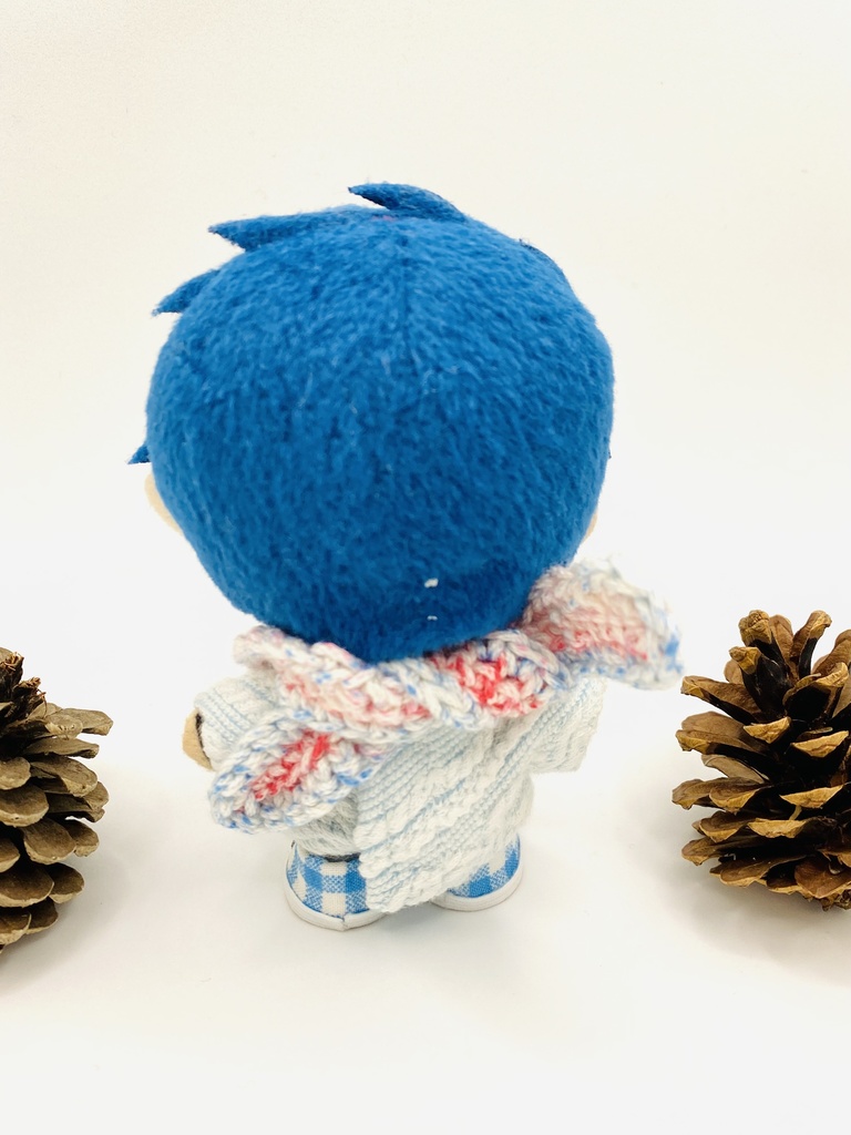 手編みのぬいマフラー colorNo.2