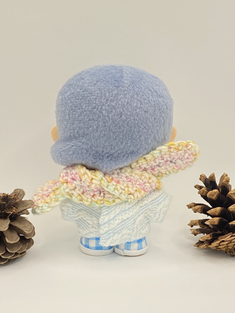 手編みのぬいマフラー colorNo.3