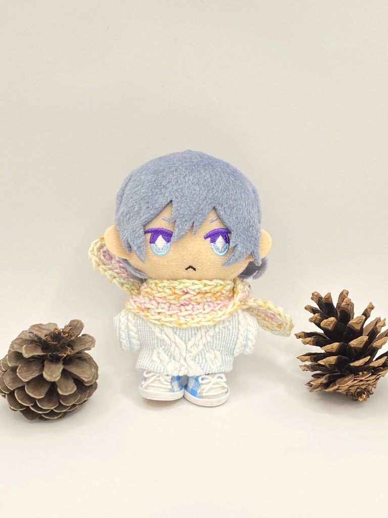 手編みのぬいマフラー colorNo.3