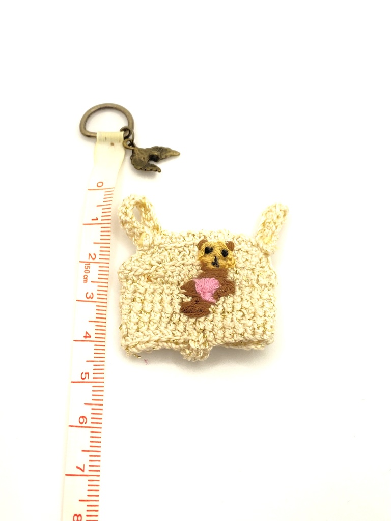 ゆる〜い刺繍のサロペット “ラッコ”