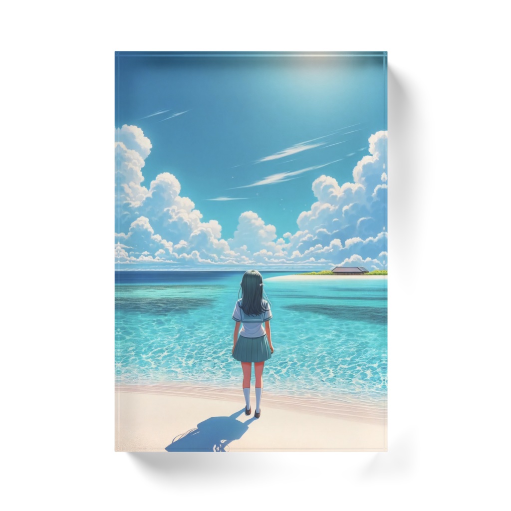 旅する女子高生(モルディブ) - アクリルブロック