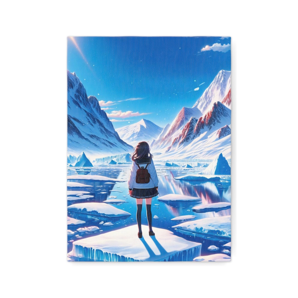 旅する女子高生（北極） - キャンバスアート