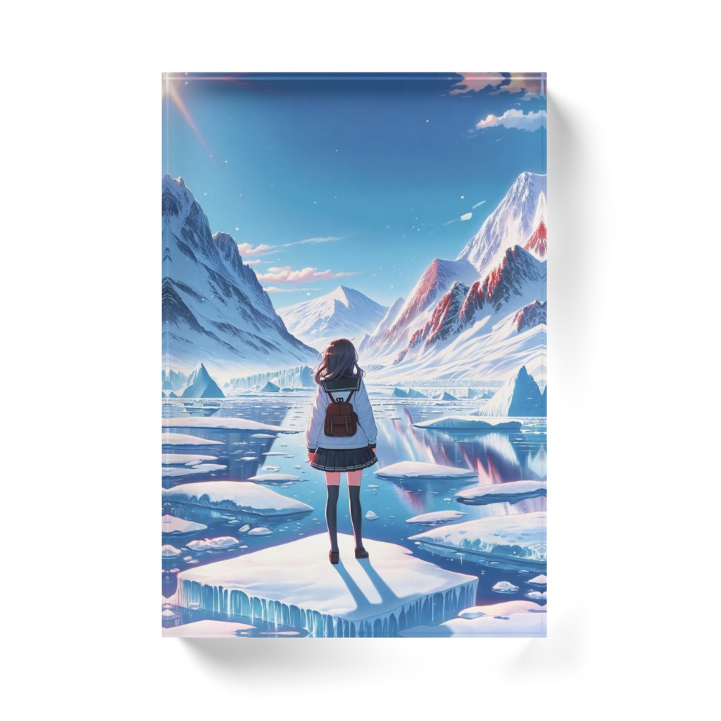 旅する女子高生(北極) - アクリルブロック
