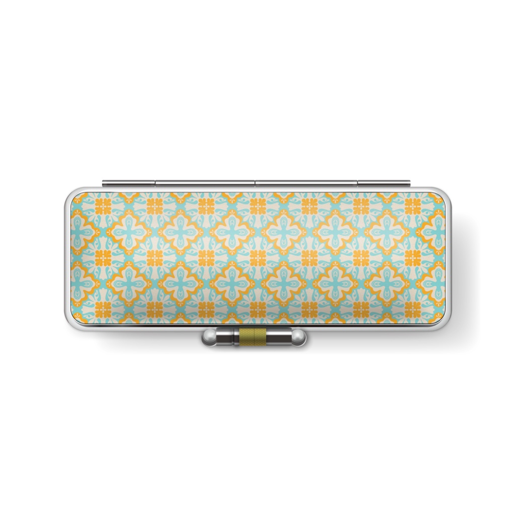 レトロな柄の印鑑ケース