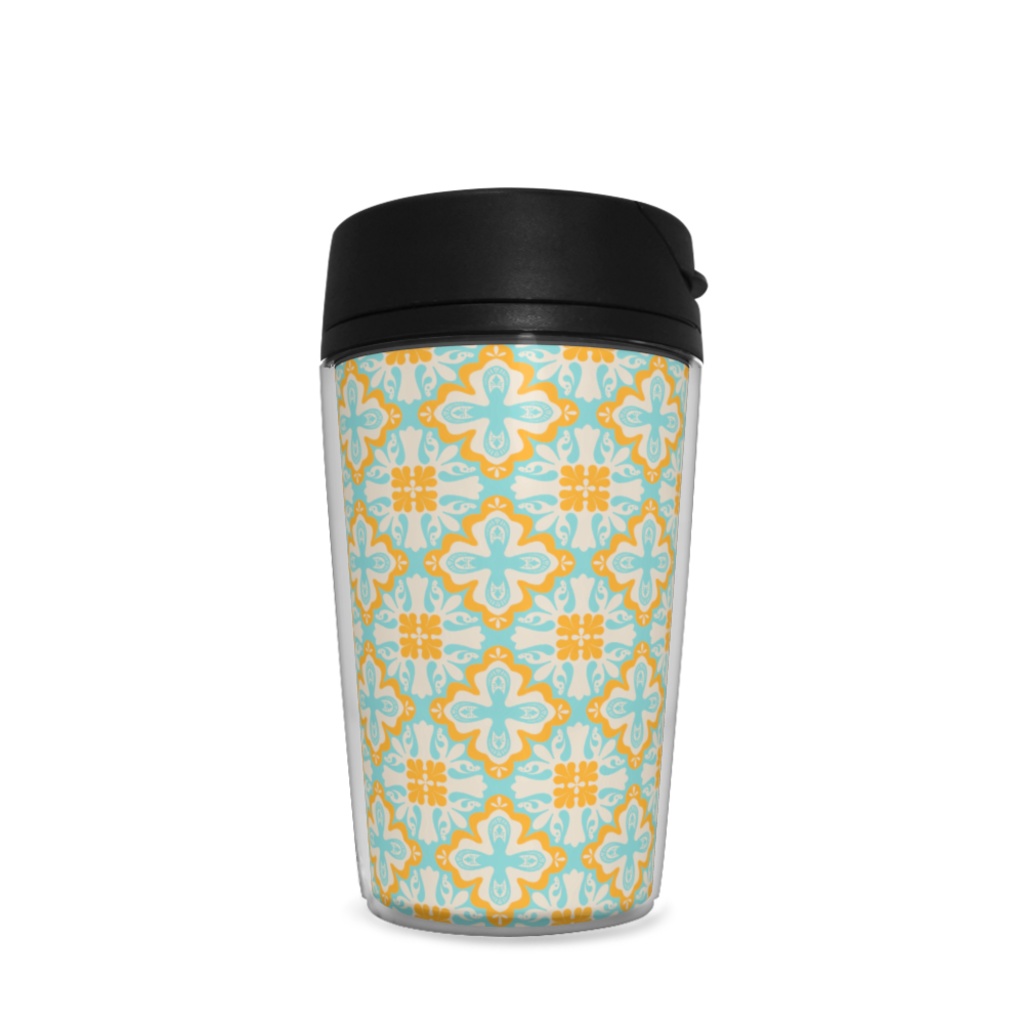 レトロな柄のタンブラー
