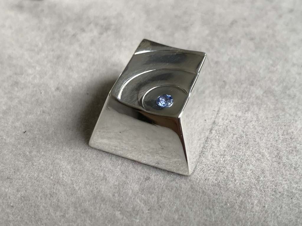 (訳あり品)スターリングシルバーキーキャップ - Ripple